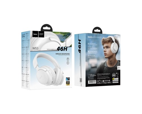 Бездротові навушники HOCO W53 Tone BT headphones Morning Mist White (6942007646581) Бездротові навушники HOCO W53 Tone BT headphones Morning Mist White (6942007646581)