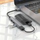 USB-хаб HOCO HB26 4 in 1 adapter(USB to USB3.0+USB2.0*3) Metal Gray (6931474765468)