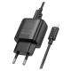 Мережевий зарядний пристрій з кабелем HOCO C140A Smart single port QC3.0 charger set(Micro)(EU) Black (6942007627801)
