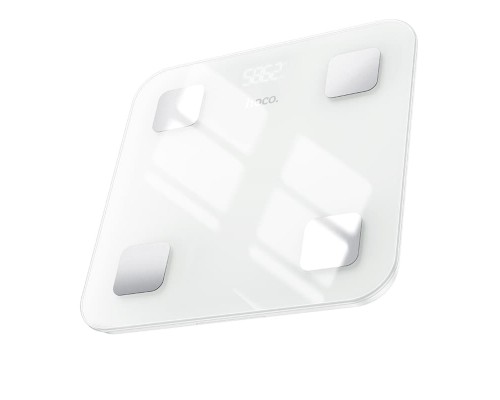 Ваги підлогові HOCO HI21 Smart body fat scale White (6942007624121)