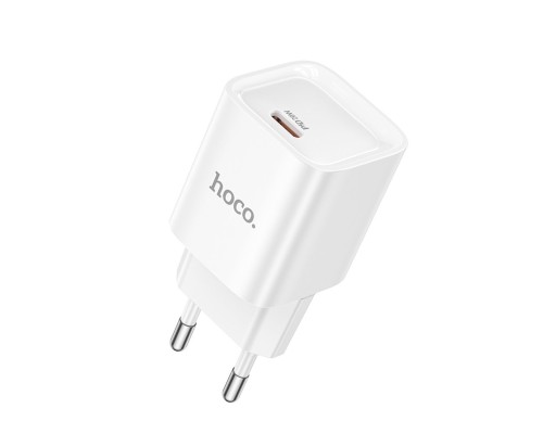 Мережевий зарядний пристрій HOCO C146A Charm single port PD20W charger (EU) White (6942007630245) Мережевий зарядний пристрій HOCO C146A Charm single port PD20W charger (EU) White (6942007630245)