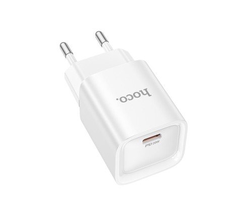 Мережевий зарядний пристрій HOCO C146A Charm single port PD20W charger (EU) White (6942007630245) Мережевий зарядний пристрій HOCO C146A Charm single port PD20W charger (EU) White (6942007630245)
