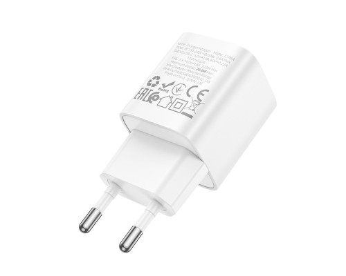Мережевий зарядний пристрій HOCO C146A Charm single port PD20W charger (EU) White (6942007630245) Мережевий зарядний пристрій HOCO C146A Charm single port PD20W charger (EU) White (6942007630245)