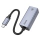 Мережевий адаптер HOCO UA37 Type-C ethernet adapter (1000 Mbps) Metal Gray (6942007647281)