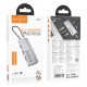 USB-хаб HOCO HB51 Wow 6-in-1 multi-function converter (HDTV+RJ45+PD+USB3.0*3) Deep Space Gray (6942007647304)