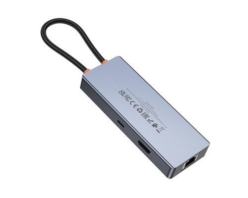 USB-хаб HOCO HB51 Wow 6-in-1 multi-function converter (HDTV+RJ45+PD+USB3.0*3) Deep Space Gray (6942007647304) USB-хаб HOCO HB51 Wow 6-in-1 multi-function converter (HDTV+RJ45+PD+USB3.0*3) Deep Space Gray (6942007647304)