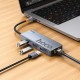 USB-хаб HOCO HB51 Wow 6-in-1 multi-function converter (HDTV+RJ45+PD+USB3.0*3) Deep Space Gray (6942007647304)