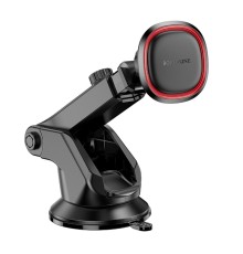 Автотримач для телефона BOROFONE BH125 Roman magnetic car holder (center console) Black and Red (6941991119552)