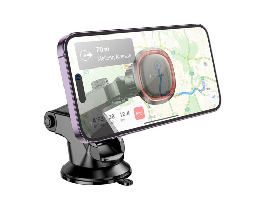 Автотримач для телефона BOROFONE BH125 Roman magnetic car holder (center console) Black and Red (6941991119552)