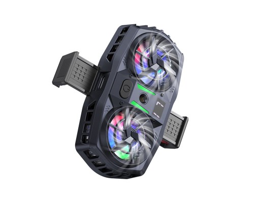 Кулер для мобільного телефона GM36 Mustango mobile phone dual cooler Black (6942007645058) Кулер для мобільного телефона GM36 Mustango mobile phone dual cooler Black (6942007645058)