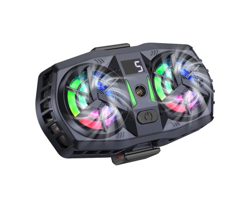 Кулер для мобільного телефона GM36 Mustango mobile phone dual cooler Black (6942007645058) Кулер для мобільного телефона GM36 Mustango mobile phone dual cooler Black (6942007645058)