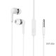 Навушники BOROFONE BM39 Refined chant universal earphones with mic White (6931474716880)