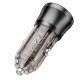 Автомобільний зарядний пристрій BOROFONE BZ23 Noble single-port QC3.0 car charger Transparent Black (6941991106903)