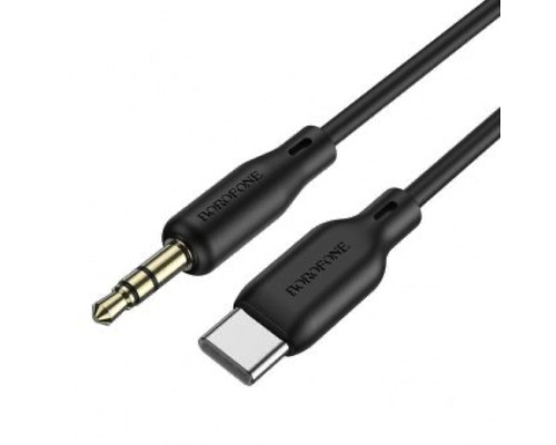 Аудіокабель BOROFONE BL18 Type-C silicone digital audio conversion cable Black (6941991101069) Аудіокабель BOROFONE BL18 Type-C silicone digital audio conversion cable Black (6941991101069)