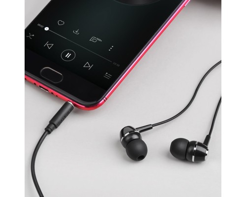 Навушники BOROFONE BM36 Acura Universal earphones with mic Black (6931474709691)