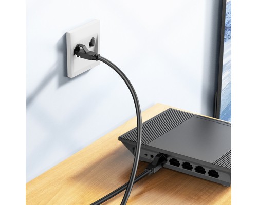 Мережевий кабель BOROFONE BUS01 Category 6 Gigabit network cable(L=5M) Black (6941991103957) Мережевий кабель BOROFONE BUS01 Category 6 Gigabit network cable(L=5M) Black (6941991103957)