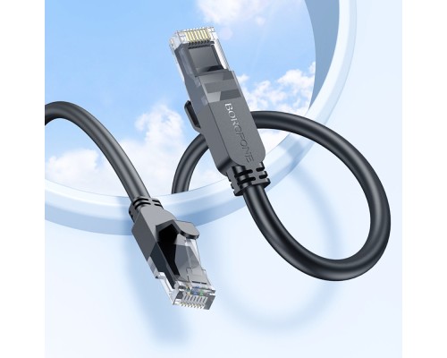 Мережевий кабель BOROFONE BUS01 Category 6 Gigabit network cable(L=5M) Black (6941991103957) Мережевий кабель BOROFONE BUS01 Category 6 Gigabit network cable(L=5M) Black (6941991103957)