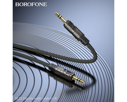 Аудіокабель BOROFONE BL22 Dignity audio cable AUX Black (6941991117725) Аудіокабель BOROFONE BL22 Dignity audio cable AUX Black (6941991117725)