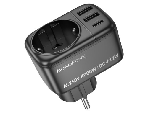 Мережевий фільтр BOROFONE BAC14 Wide 1-socket wall outlet (1C2A) (EU/GER) Black (6941991118890) Мережевий фільтр BOROFONE BAC14 Wide 1-socket wall outlet (1C2A) (EU/GER) Black (6941991118890)