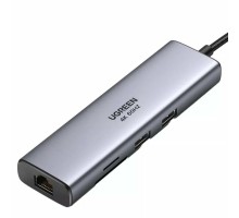 USB-хаб UGREEN CM512 USB-C to 2*USB3.0+HDMI+RJ45+SD&amp;TF +PD port Converter (UGR-90568)