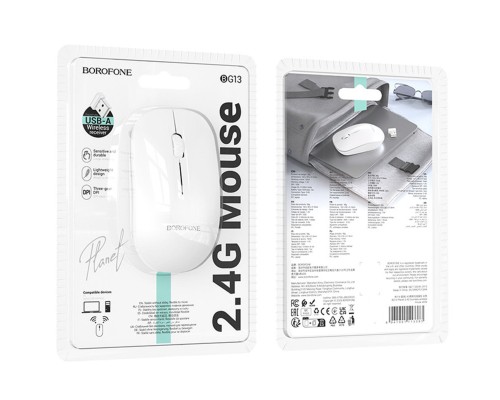 Маніпулятор миша BOROFONE BG14 Planet 2.4G business wireless mouse White (6941991113383) Маніпулятор миша BOROFONE BG14 Planet 2.4G business wireless mouse White (6941991113383)
