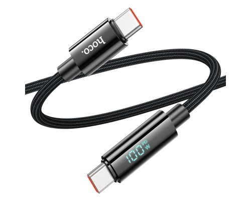 Кабель HOCO U125 Benefit 100W charging data cable with display Type-C to Type-C Black (6942007611930) Кабель HOCO U125 Benefit 100W charging data cable with display Type-C to Type-C Black (6942007611930)