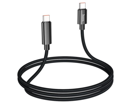 Кабель HOCO U125 Benefit 100W charging data cable with display Type-C to Type-C Black (6942007611930) Кабель HOCO U125 Benefit 100W charging data cable with display Type-C to Type-C Black (6942007611930)