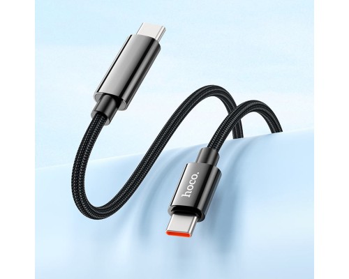 Кабель HOCO U125 Benefit 100W charging data cable with display Type-C to Type-C Black (6942007611930) Кабель HOCO U125 Benefit 100W charging data cable with display Type-C to Type-C Black (6942007611930)
