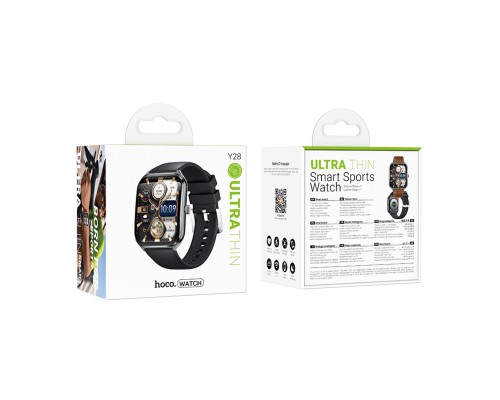Смарт-годинник HOCO Y28 AMOLED Smart sports watch (call version) Black (6942007648479) Смарт-годинник HOCO Y28 AMOLED Smart sports watch (call version) Black (6942007648479)