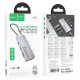 USB-хаб HOCO HB52 Wow 8-in-1 multi-function converter (HDTV+RJ45+SD/TF+PD+Type-C3.0+USB3.0*2) Deep Space Gray (6942007647311)