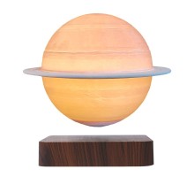 Магнітна левітаційна лампа HCNT Levitating Lamp Saturn Dark Wood Grain (SIM10-GW5-S)