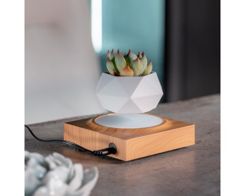 Магнітний левітаційний горщик для рослин HCNT Magnetic Levitating Pot M10-FP Wood Grain (SIM10-FP) Магнітний левітаційний горщик для рослин HCNT Magnetic Levitating Pot M10-FP Wood Grain (SIM10-FP)