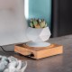 Магнітний левітаційний горщик для рослин HCNT Magnetic Levitating Pot M10-FP Wood Grain (SIM10-FP)