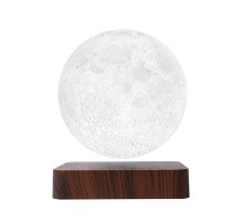 Магнітна левітаційна лампа HCNT Levitating Lamp Moon Dark Wood Grain (SIM10-GW5-M)