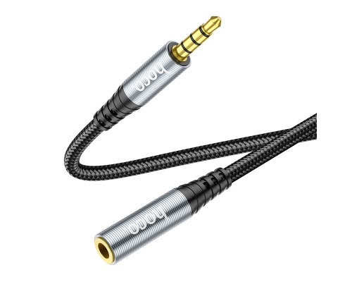 Кабель мультимедійний 3.5mm M to 3.5mm F 1.0m UPA20 3.5 audio Gray HOCO (6931474762153)