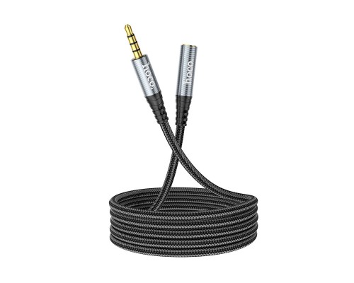Кабель мультимедійний 3.5mm M to 3.5mm F 1.0m UPA20 3.5 audio Gray HOCO (6931474762153)