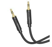 Аудiокабель HOCO UPA30 3.5mm male to 3.5mm male, nylon braid, 1m, Black (6942007625463)