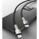 Дата кабель USB-C to Lightning 1.0m Cafule Metal PD 20W black Baseus (CATLJK-A01)