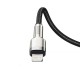 Дата кабель USB-C to Lightning 1.0m Cafule Metal PD 20W black Baseus (CATLJK-A01)