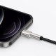 Дата кабель USB-C to Lightning 1.0m Cafule Metal PD 20W black Baseus (CATLJK-A01)