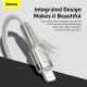Дата кабель USB-C to Lightning 2.0m Cafule Metal PD 20W white Baseus (CATLJK-B02)