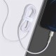 Дата кабель USB-C to Lightning 2.0m Cafule Metal PD 20W white Baseus (CATLJK-B02)