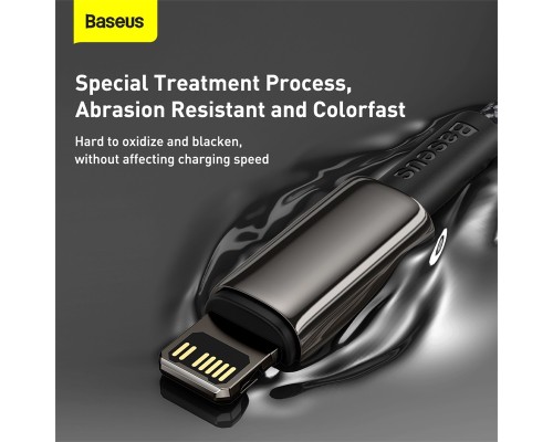 Дата кабель USB-C to Lightning 2.0m Tungsten Gold Fast Charging, PD 20W black Baseus (CATLWJ-A01)