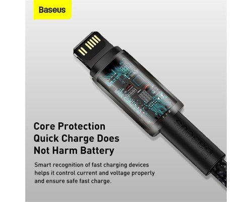 Дата кабель USB-C to Lightning 2.0m Tungsten Gold Fast Charging, PD 20W black Baseus (CATLWJ-A01)