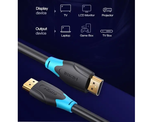 Кабель мультимедійний HDMI to HDMI 1.0m v2.0 Vention (AACBF)