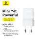 Зарядний пристрій Baseus Palm Fast Charger 1C 30W + Cable 1.0m Type-C 60W white (P10111605213-01)