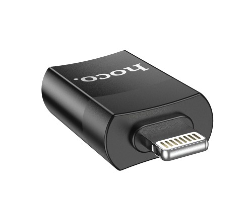 Перехідник UA17 Lightning M to USB F USB2.0 no data transfer Black HOCO (6931474761989)