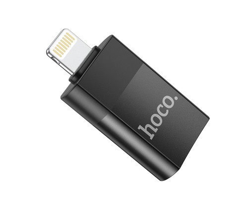 Перехідник UA17 Lightning M to USB F USB2.0 no data transfer Black HOCO (6931474761989)