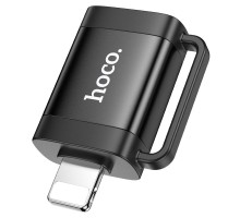 Адаптер HOCO UA31A iP male to USB female OTG adapter Black (6942007628082)