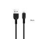 Дата кабель USB 2.0 AM to Lightning 1.0m 2.4A PVC TPE X20 black HOCO (6957531068808)